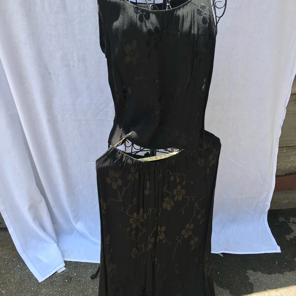 Tank top blouse/long skirt set